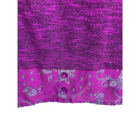 Catherines Women's Impossibly Soft Duet Tunic Plus Size 3X Berry Purple Paisley - Picture 4 of 6